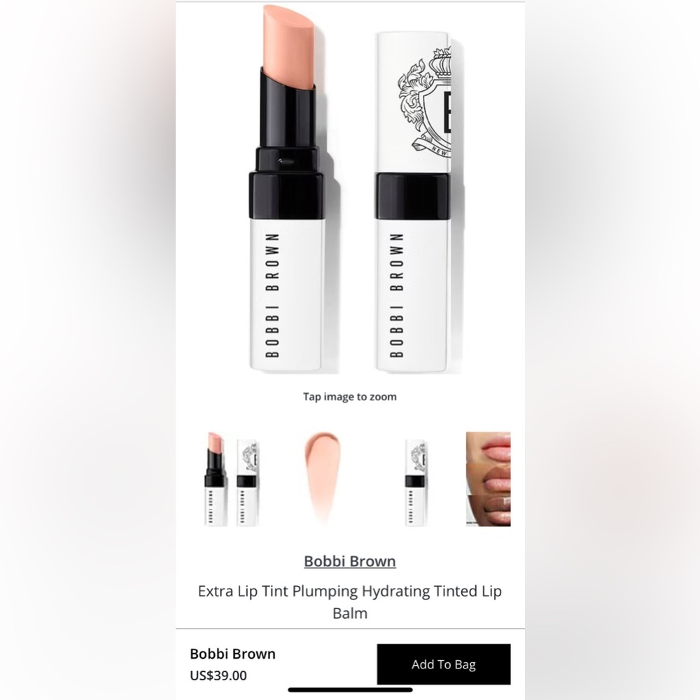 NEW Bobbi Brown Extra Lip Tint Plumping Hydrating Tinted Lip Balm